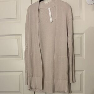 lululemon athletica Cream Open-Front Cardigan
